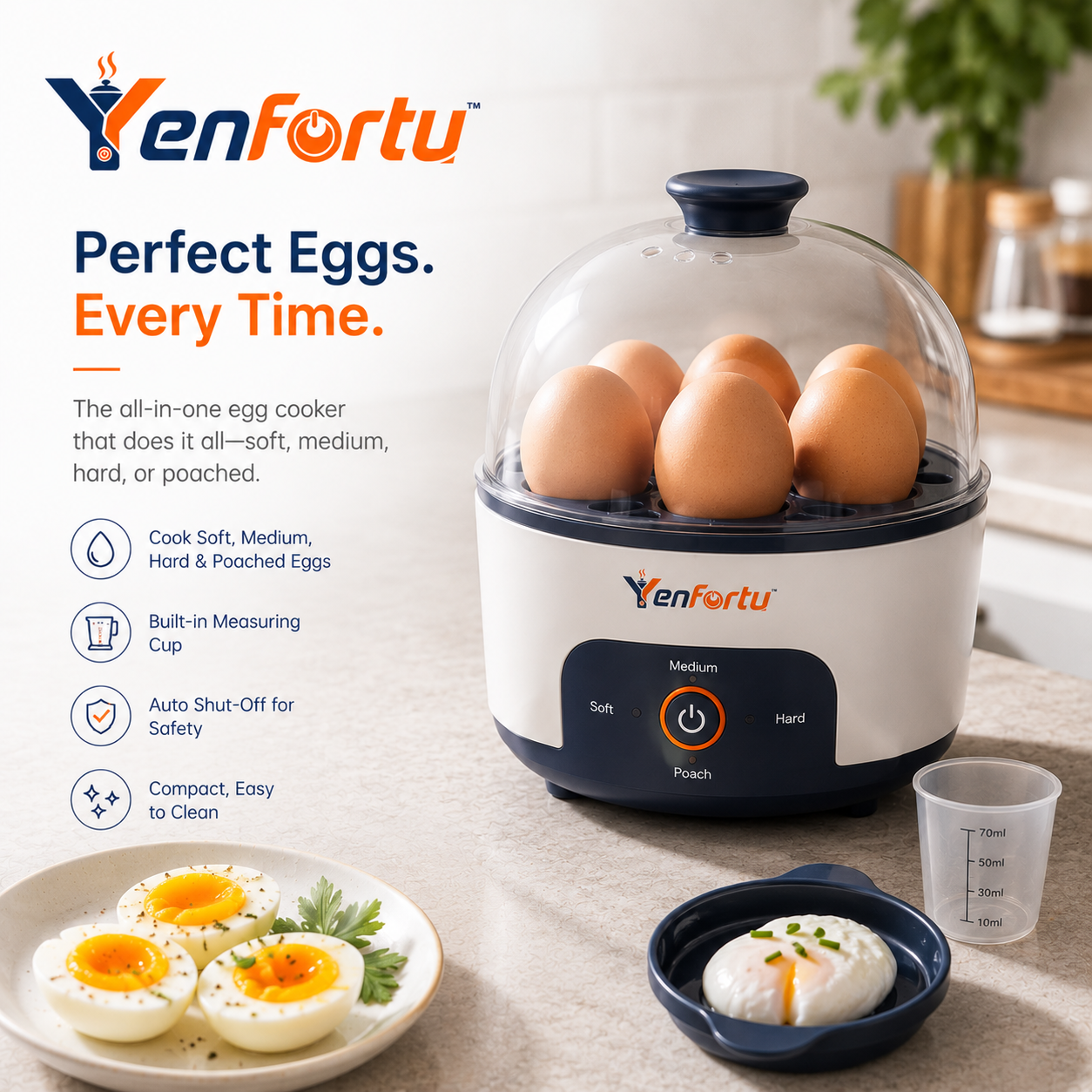Yenfortu™ DomeCook Smart Egg System